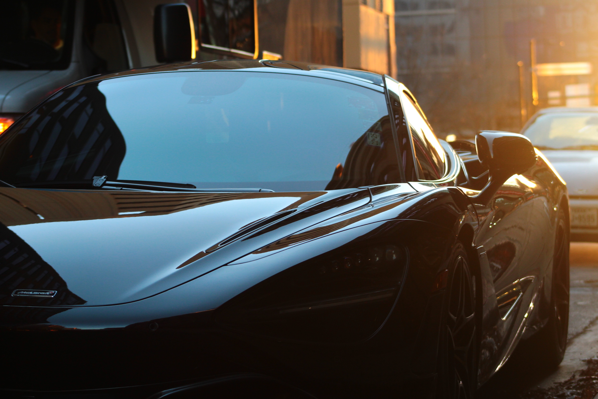 McLaren at sunset